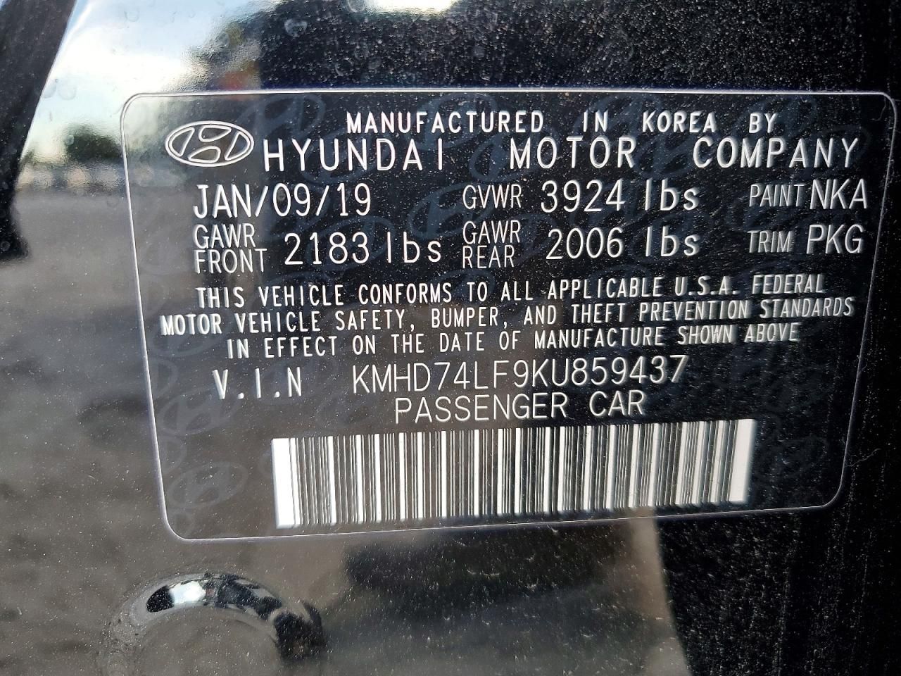 2019 Hyundai Elantra se