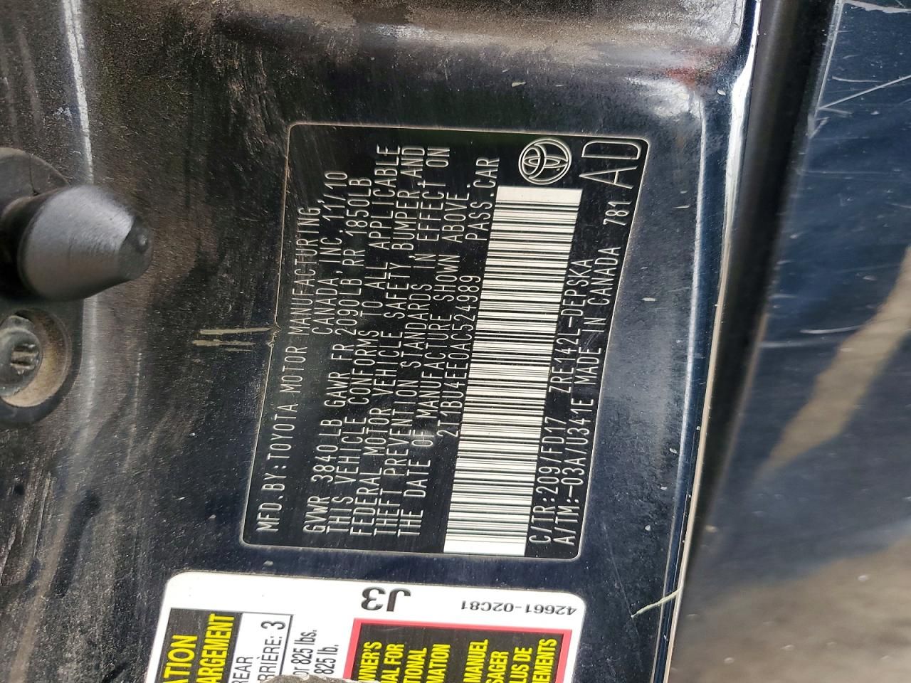 2010 Toyota Corolla Base