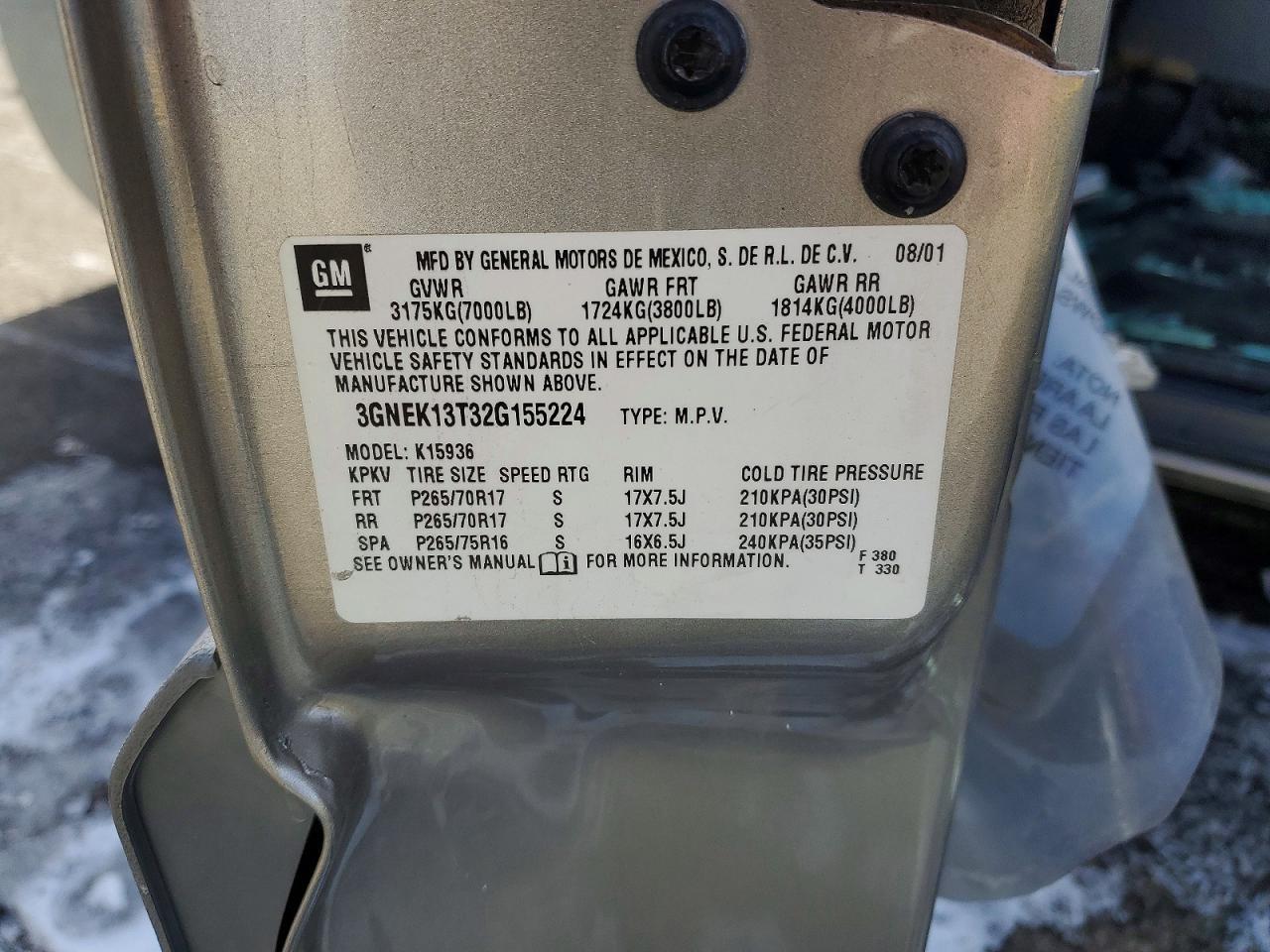 2002 Chevrolet Avalanche K1500