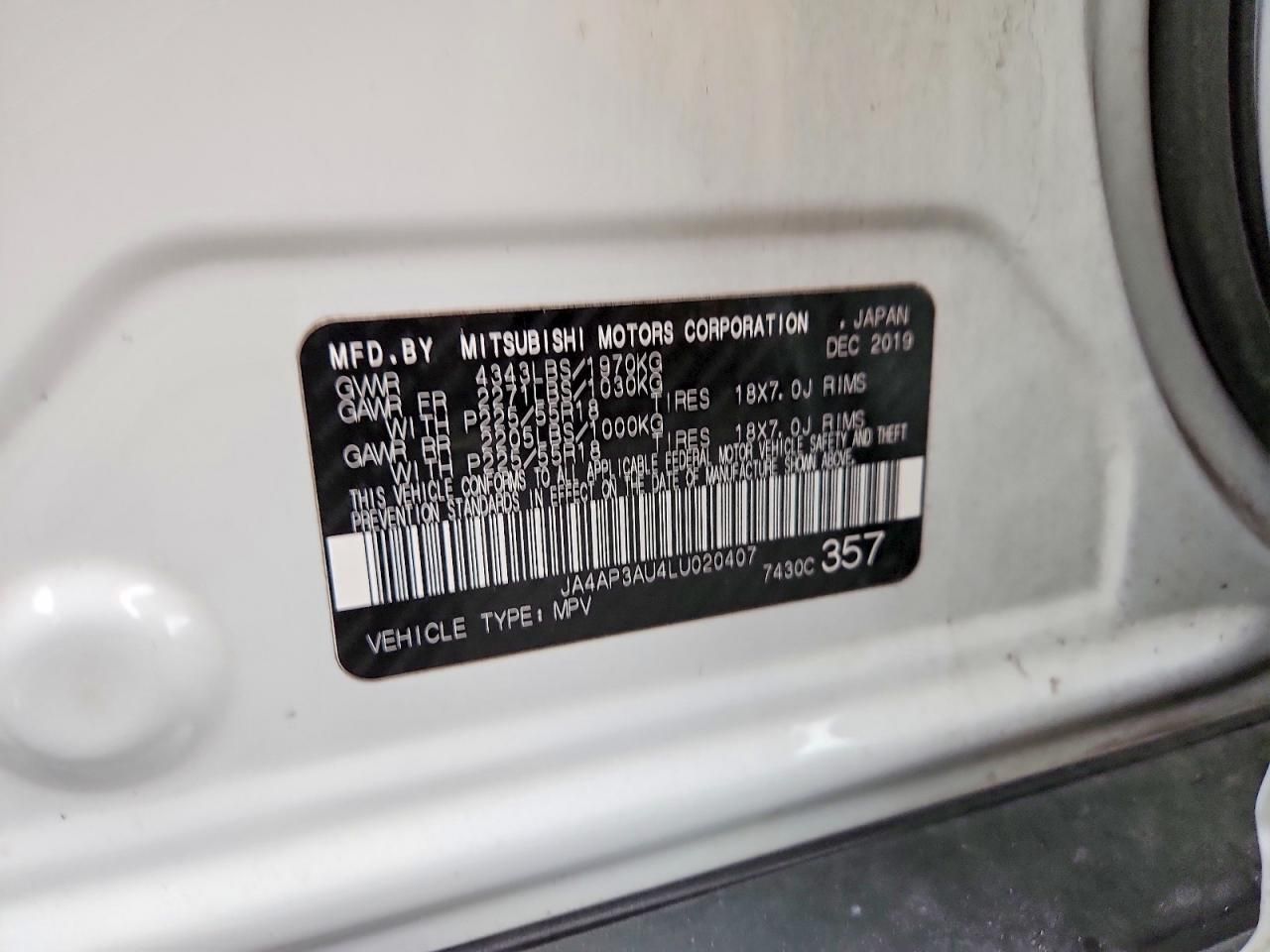 2020 Mitsubishi Outlander Sport es