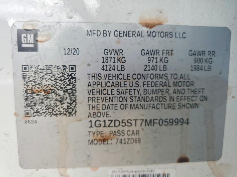 2021 Chevrolet Malibu lt