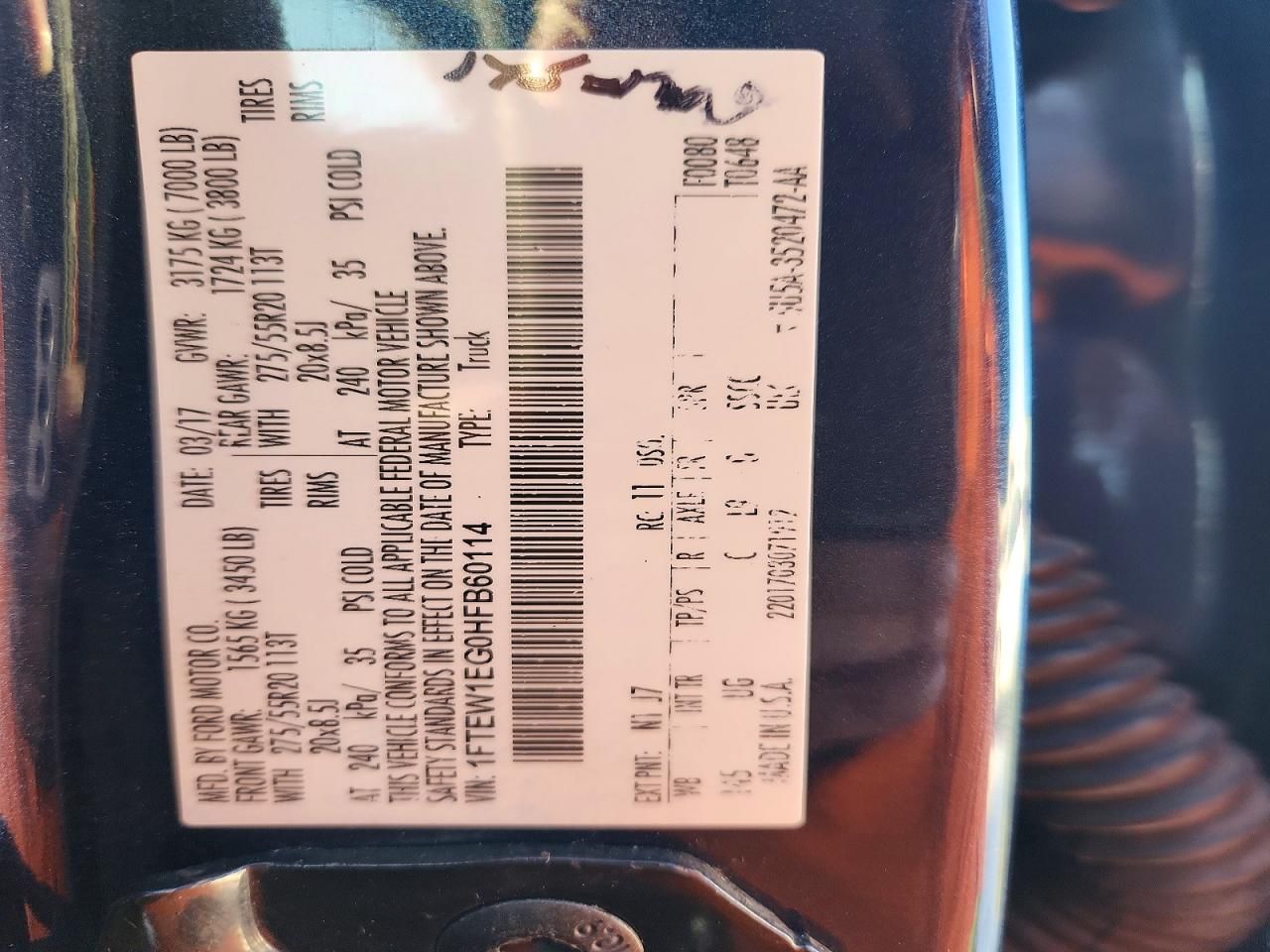 2017 Ford F150 Supercrew