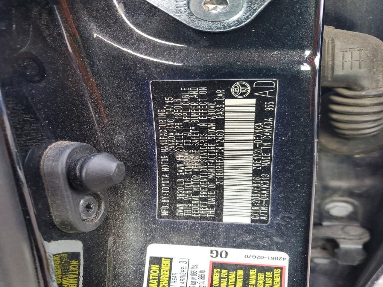 2015 Toyota Corolla l