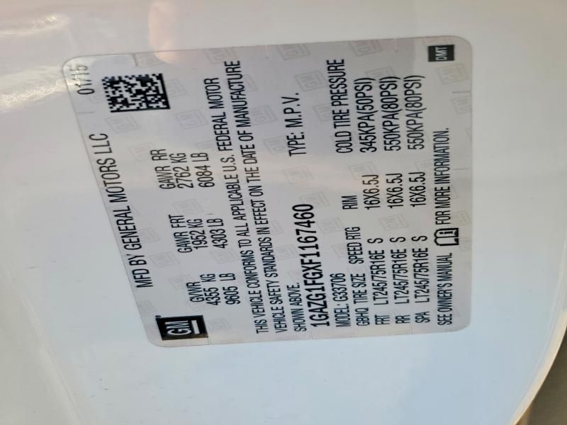 2015 Chevrolet Express G3500 LT