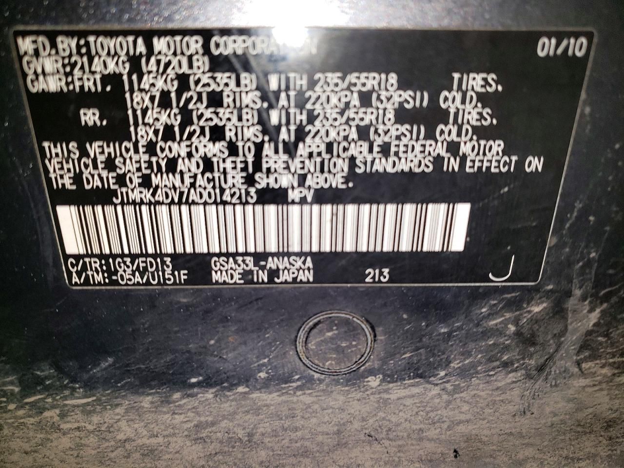 2010 Toyota Rav4 Sport