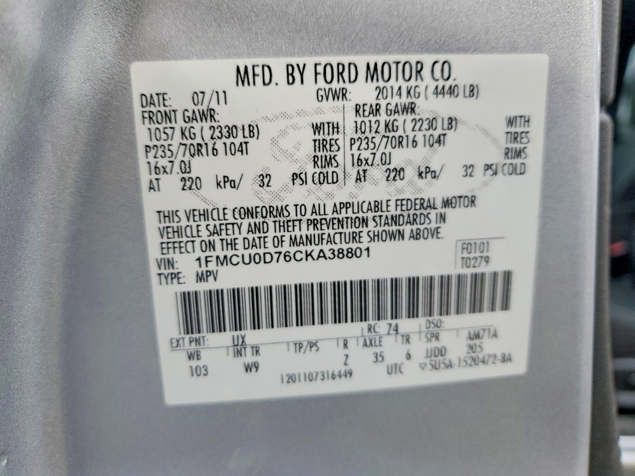 2012 Ford Escape xlt