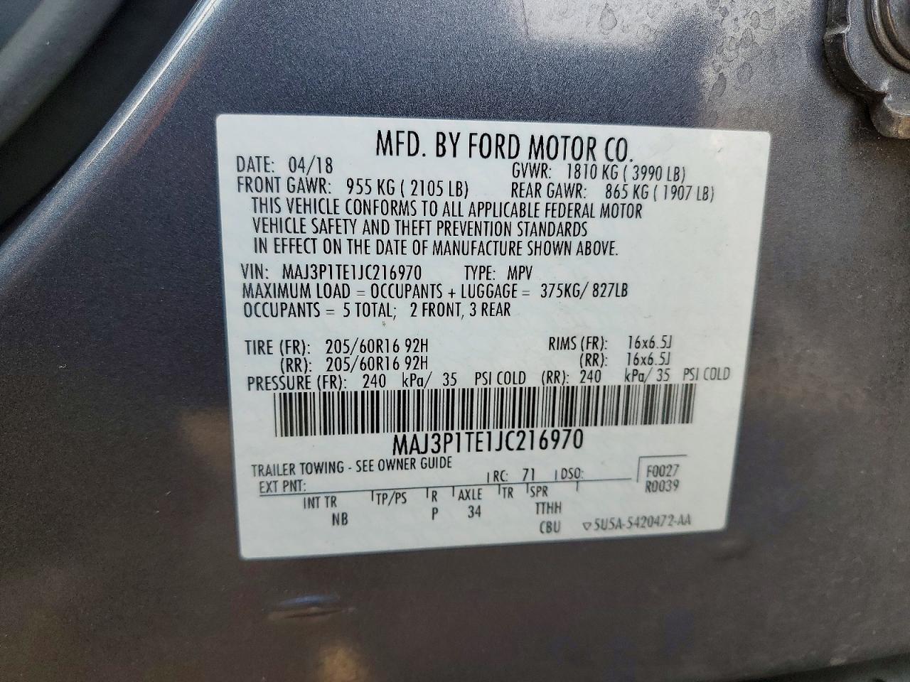 2018 Ford Ecosport se
