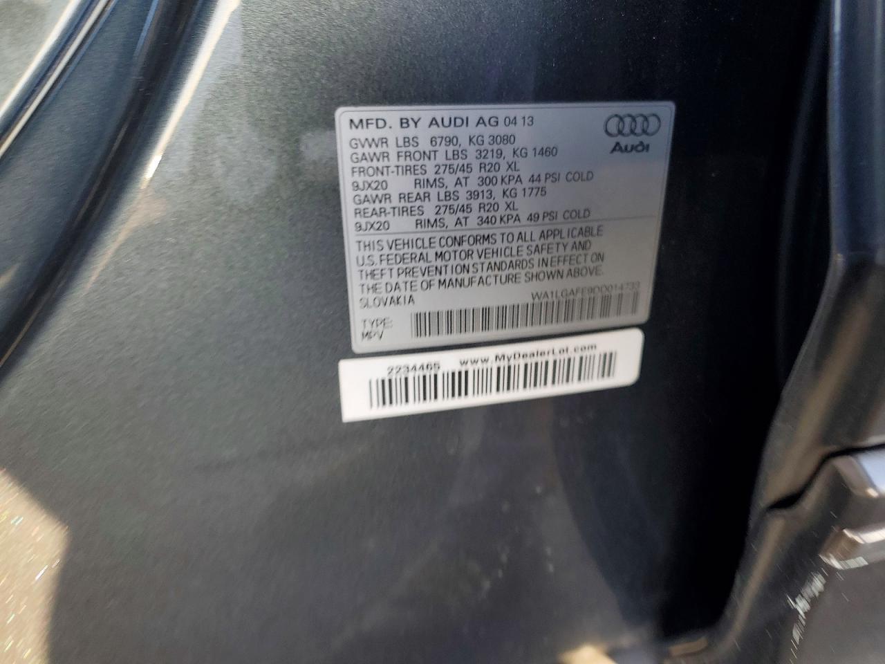 2013 Audi Q7 Premium Plus