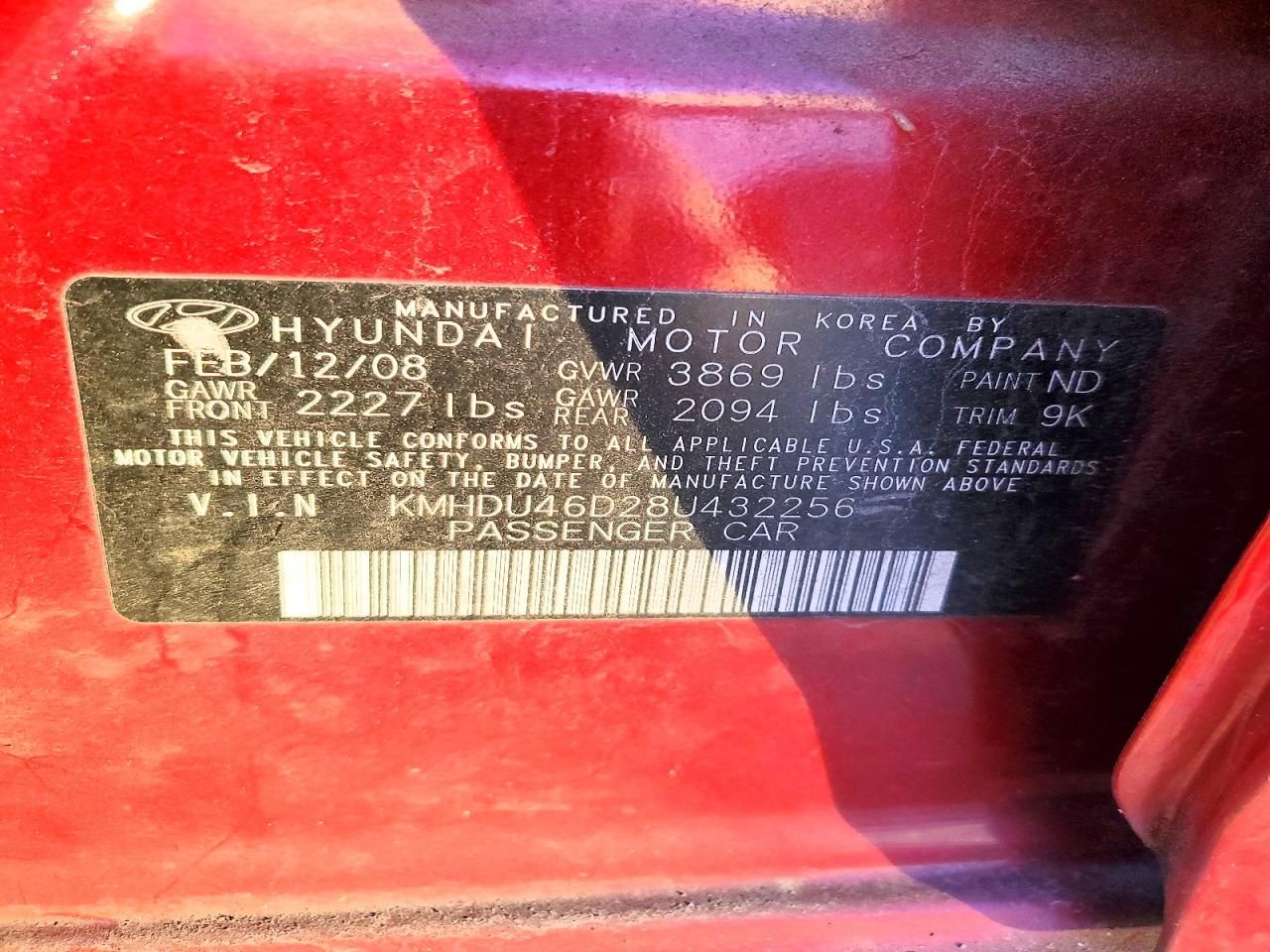 2008 Hyundai Elantra gls