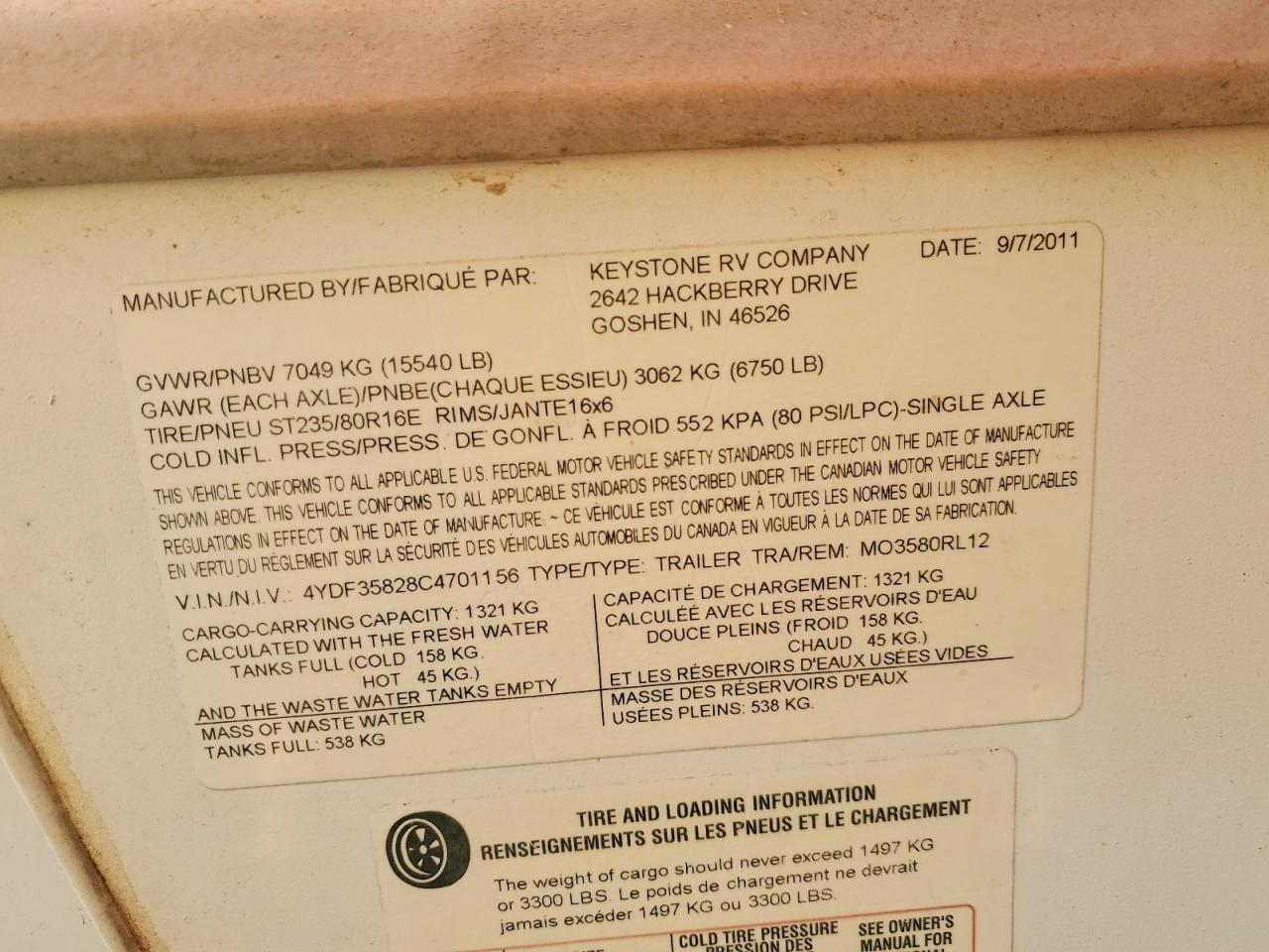 2012 Keystone Montana HI