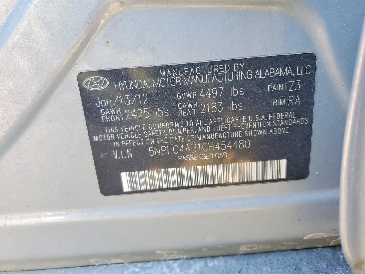 2012 Hyundai Sonata se