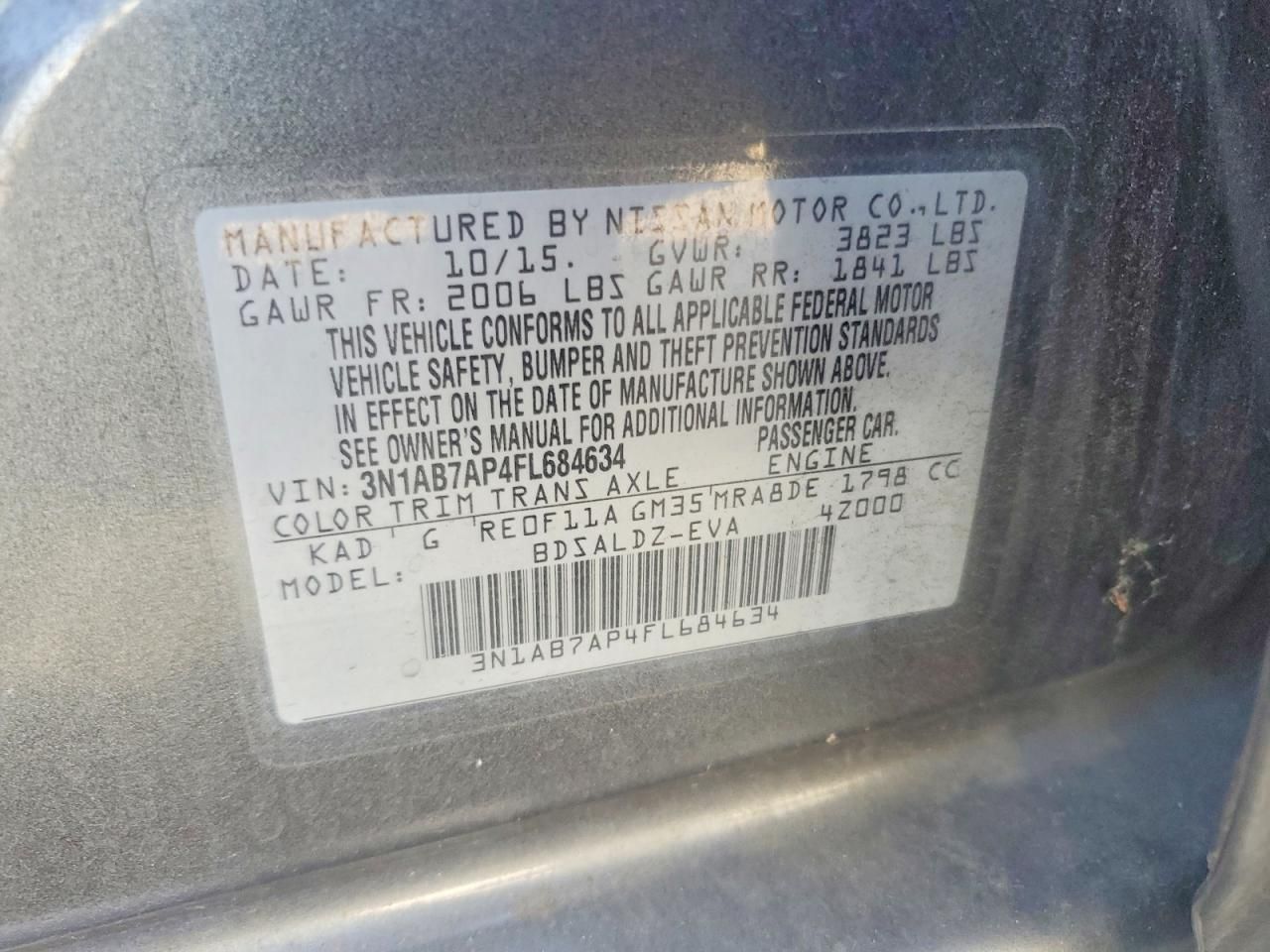 2015 Nissan Sentra s