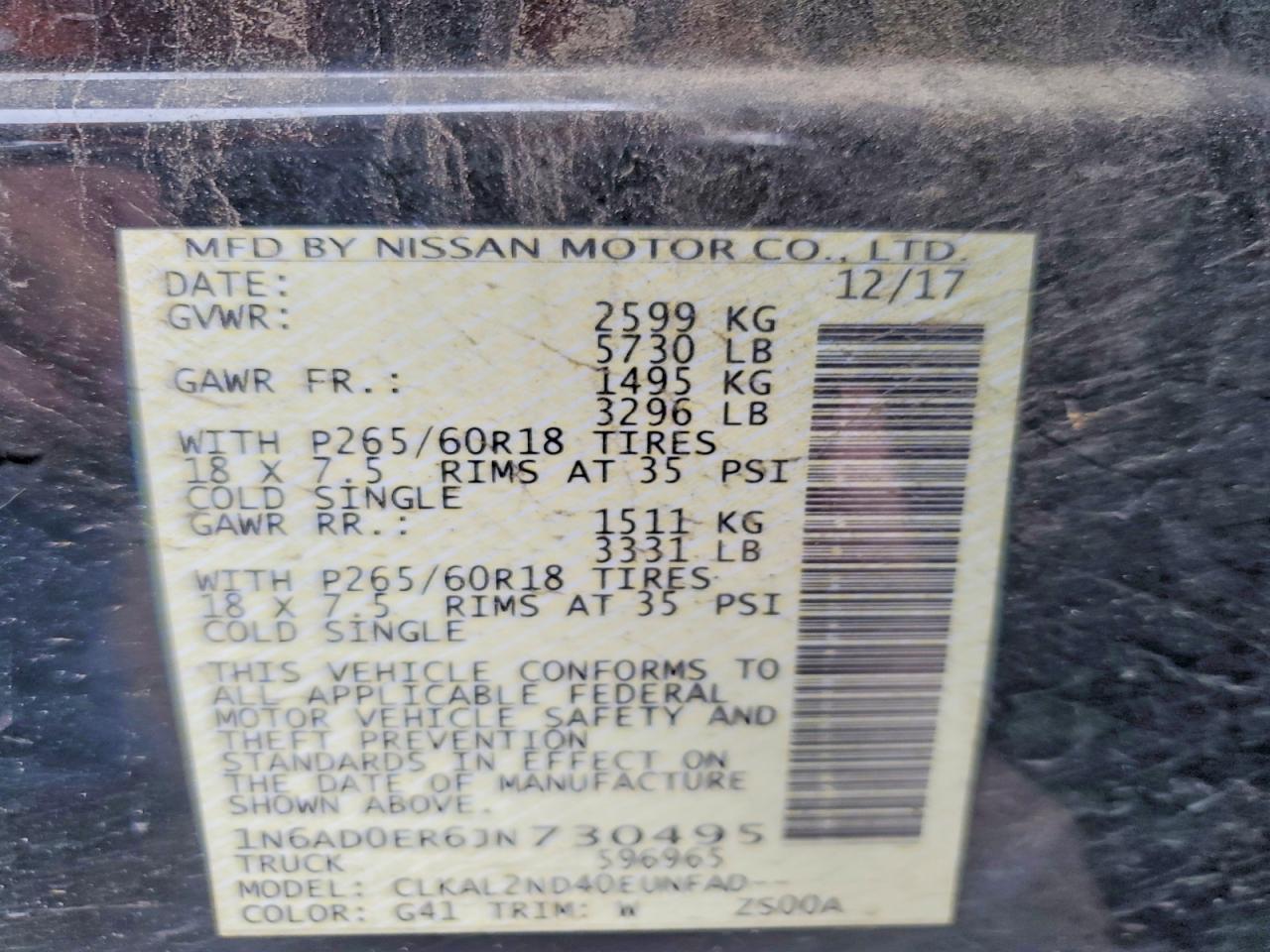 2018 Nissan Frontier s
