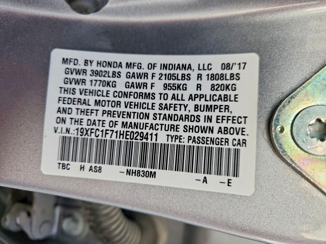 2017 Honda Civic exl