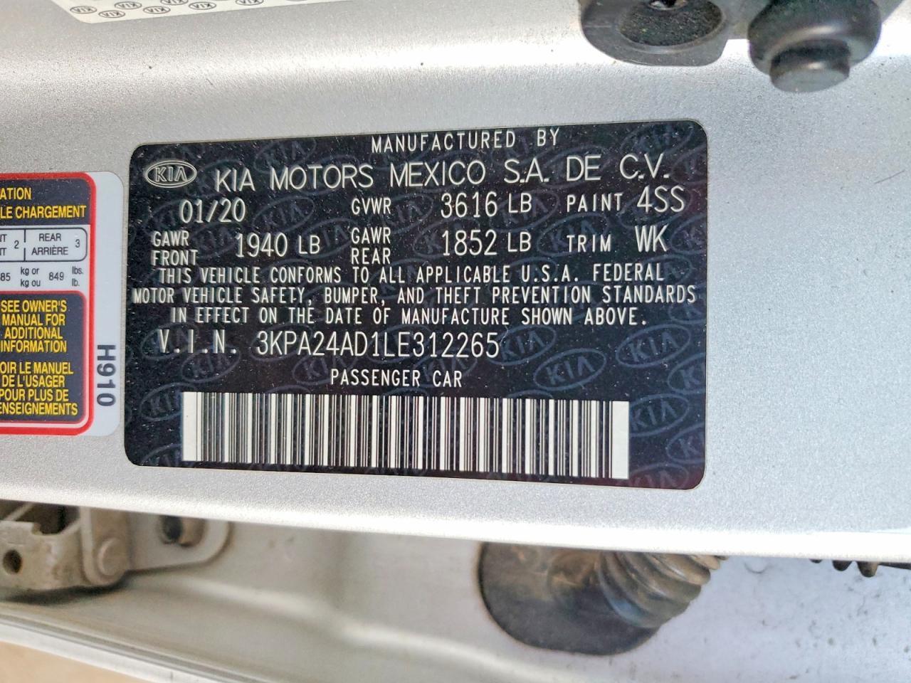 2020 KIA Rio