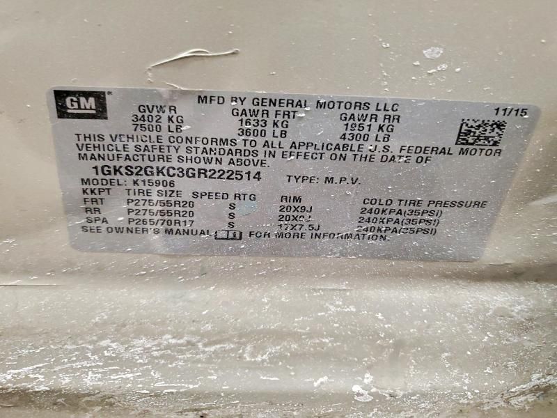 2016 GMC Yukon xl K1500 slt