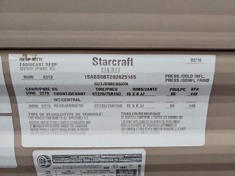 2016 Starcraft Travelstar Camper