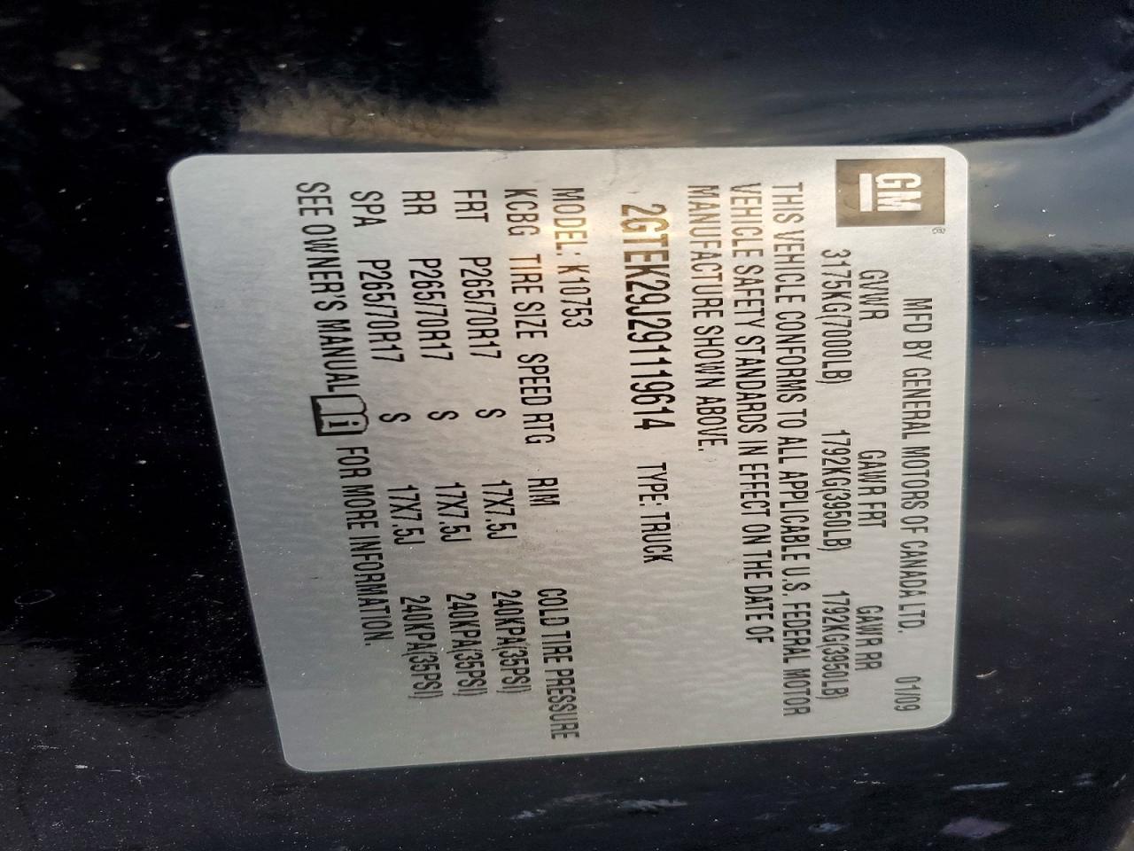 2009 GMC Sierra K1500 SLE