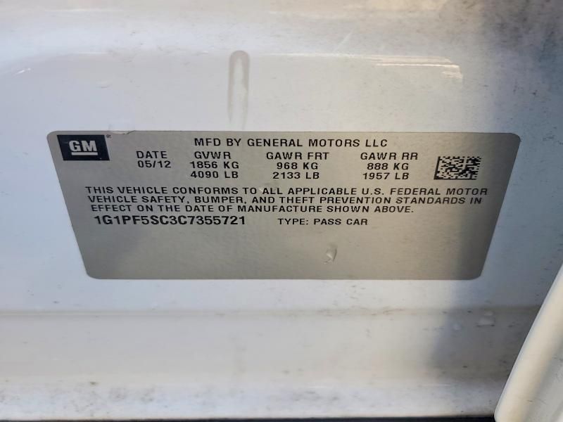 2012 Chevrolet Cruze lt