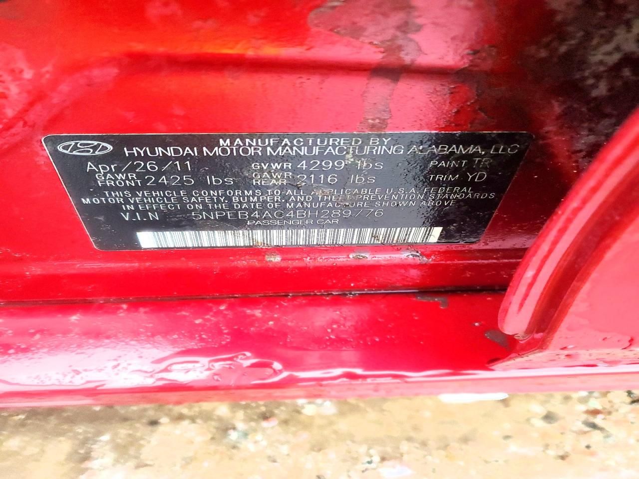 2011 Hyundai Sonata gls