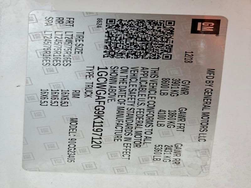 2019 Chevrolet Express 2500 Delivery Van