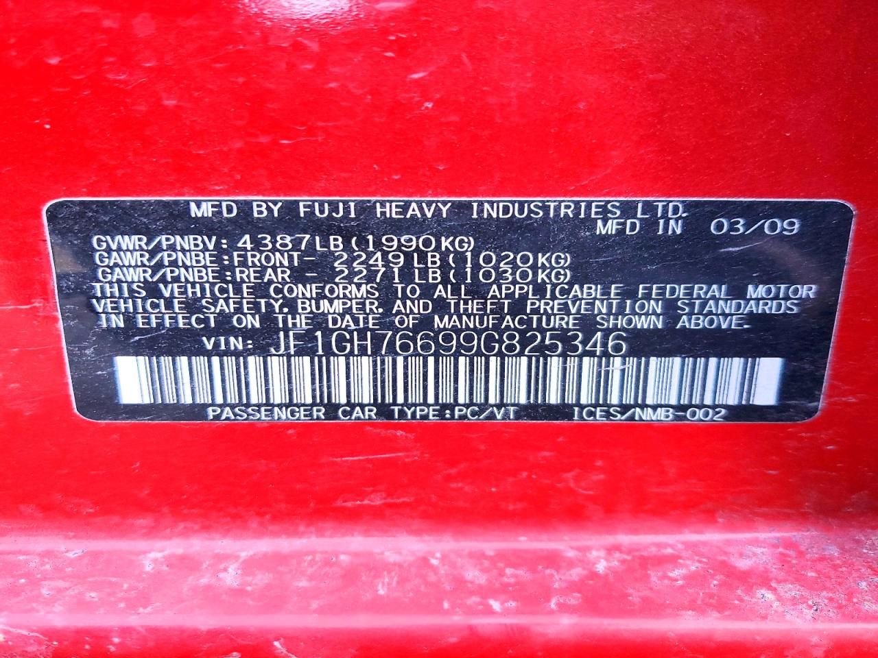 2009 Subaru Impreza wrx