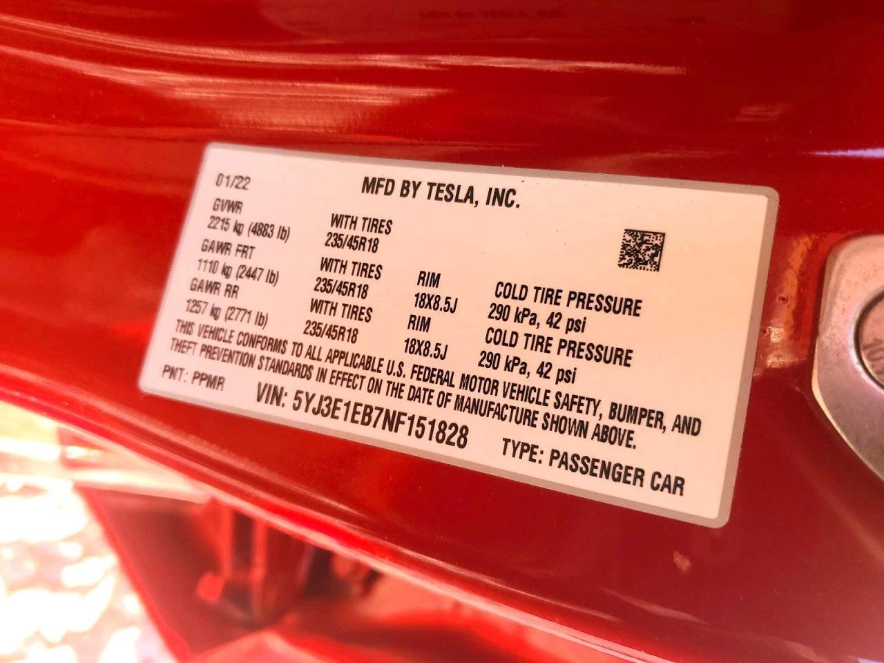 2022 Tesla Model 3