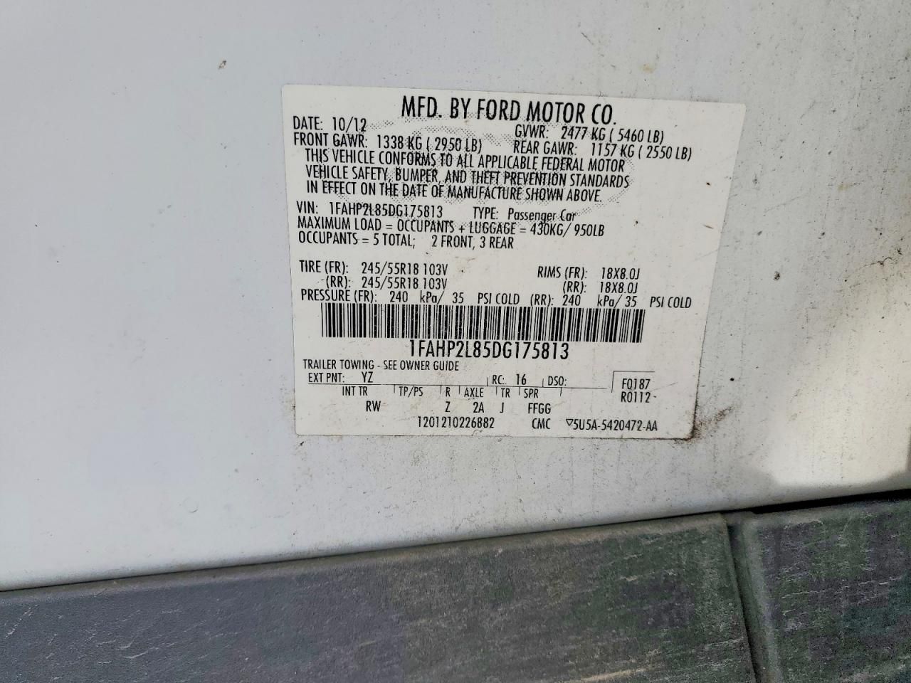 2013 Ford Taurus Police Interceptor