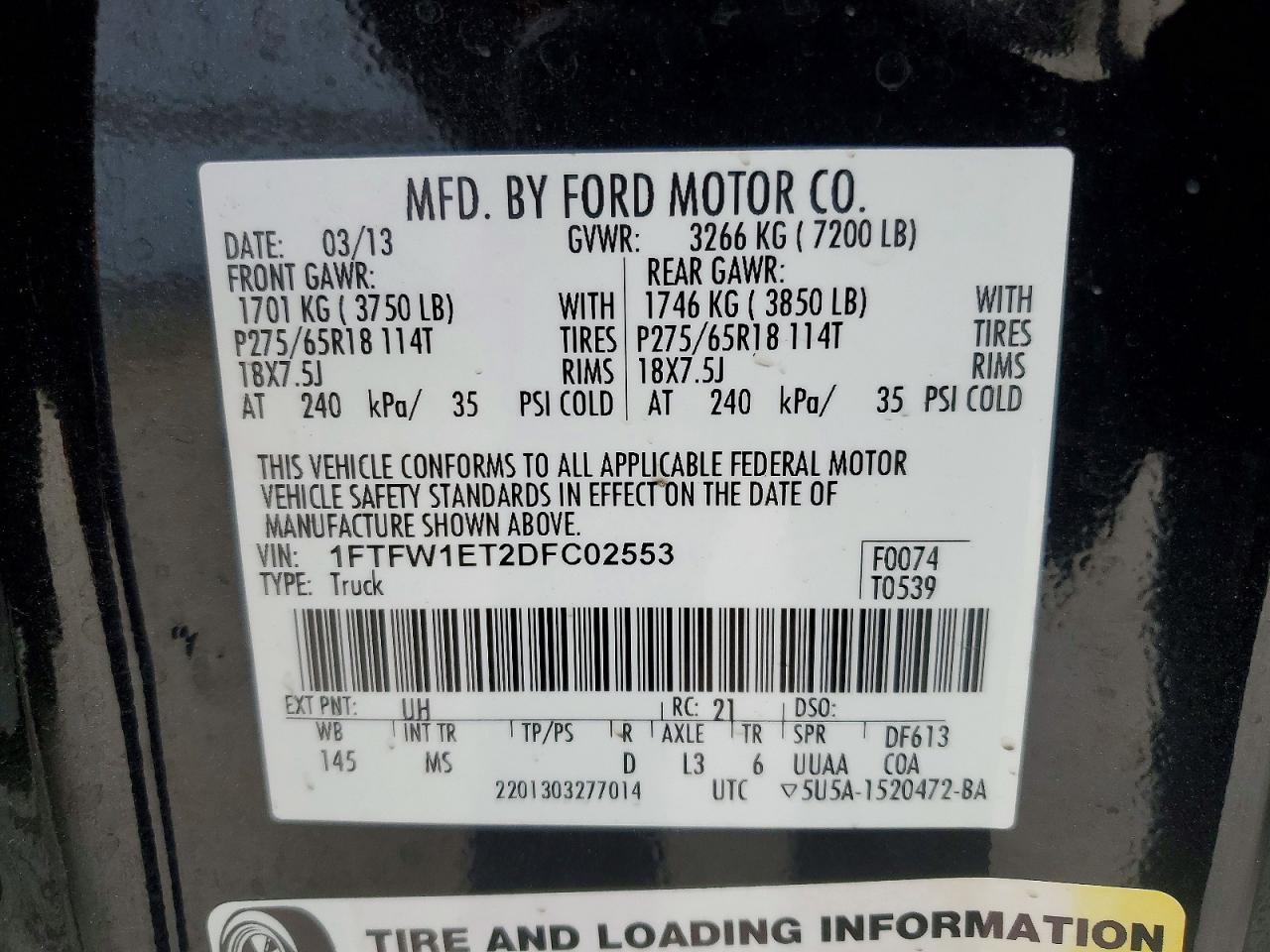 2013 Ford F150 Supercrew