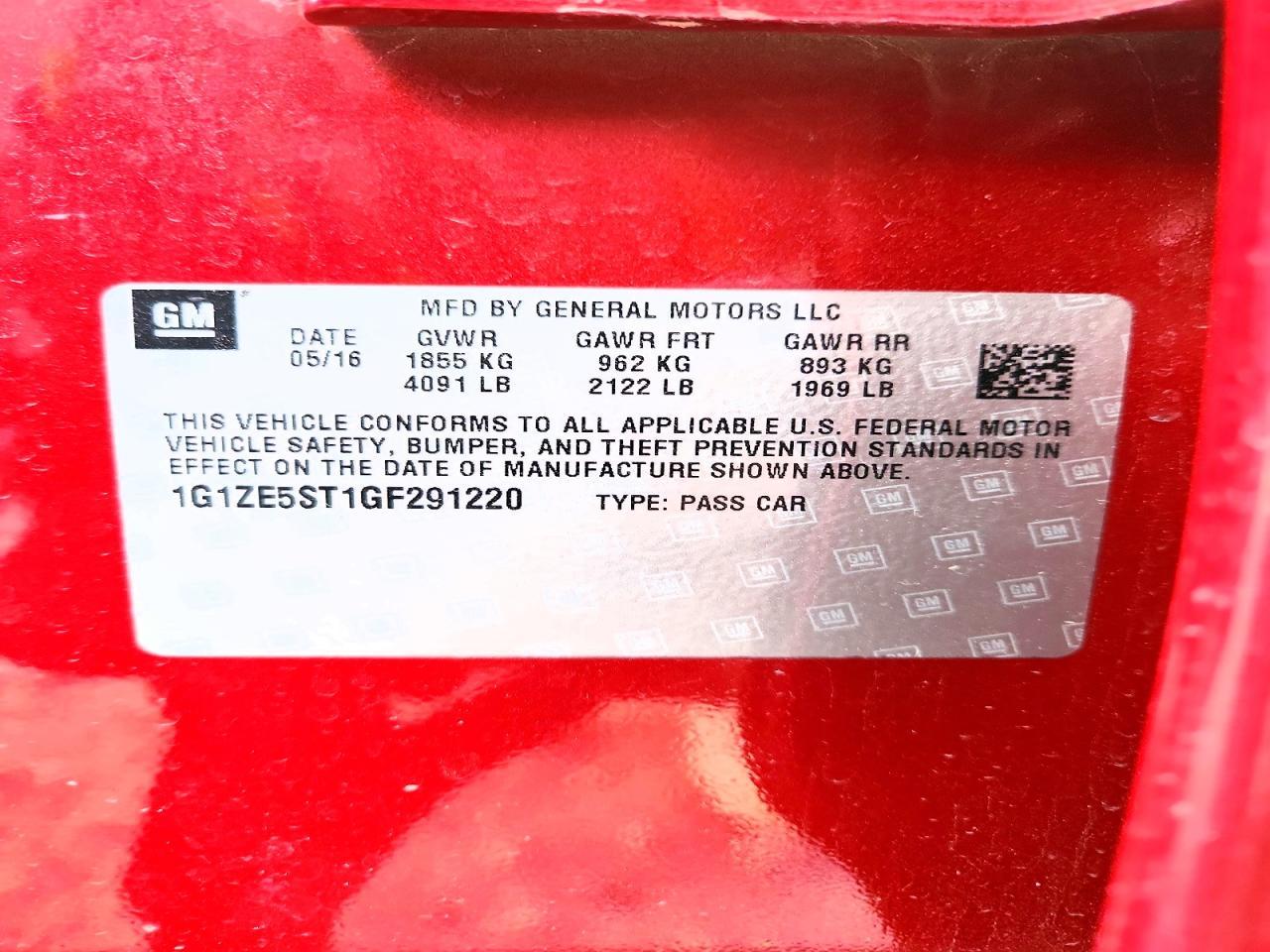 2016 Chevrolet Malibu lt