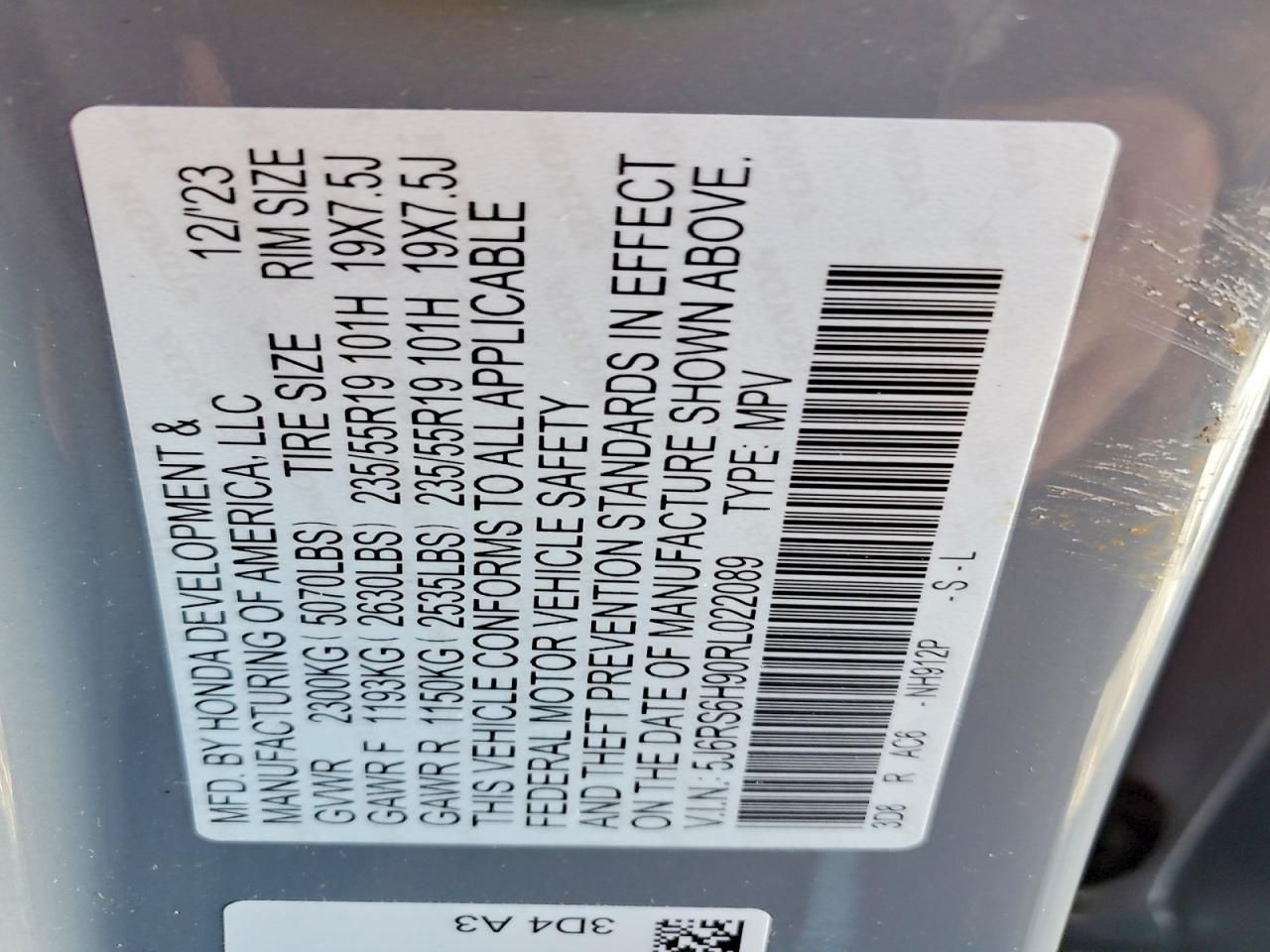 2024 Honda Cr-v Sport Touring