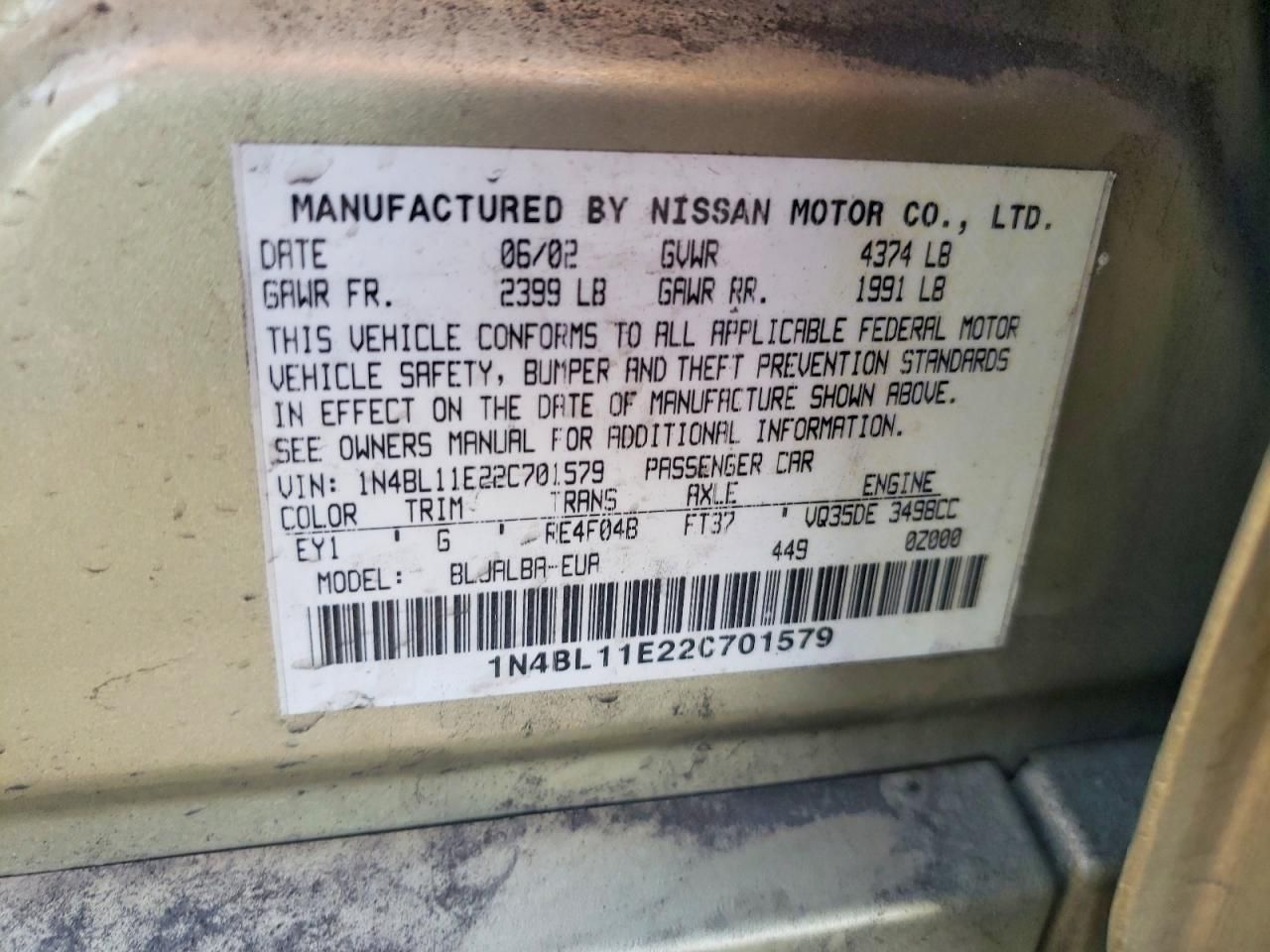 2002 Nissan Altima se