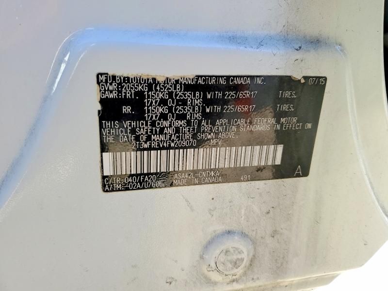 2015 Toyota Rav4 xle