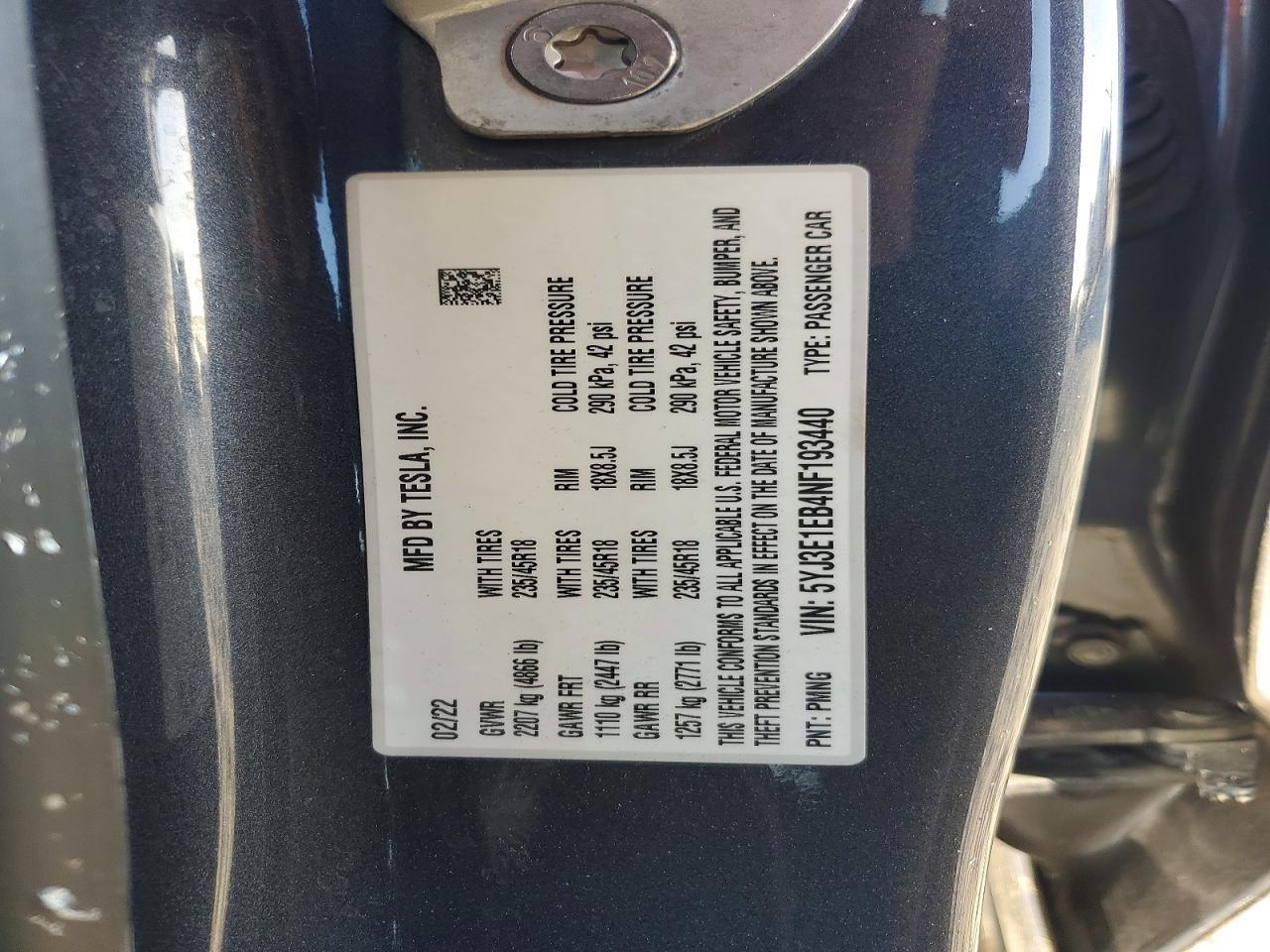 2022 Tesla Model 3