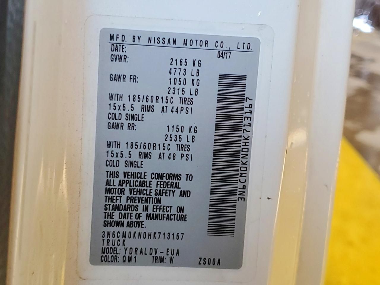 2017 Nissan NV200 Utility / Service Van