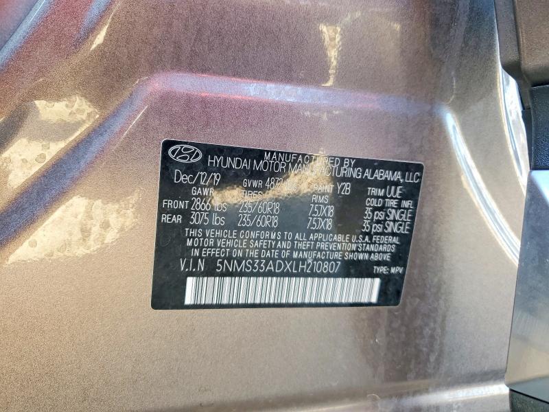 2020 Hyundai Santa fe sel