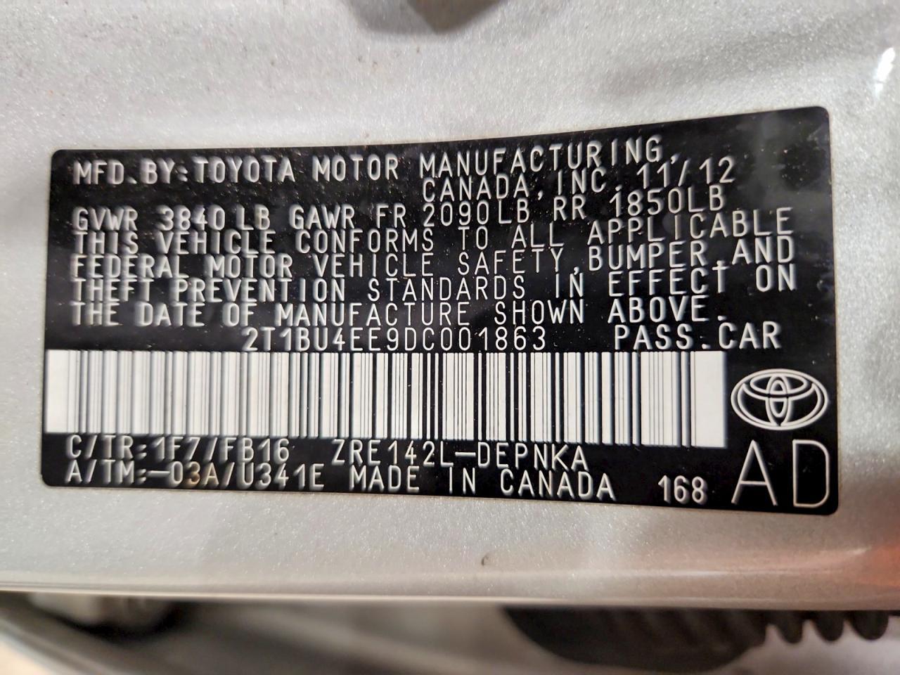 2013 Toyota Corolla Base
