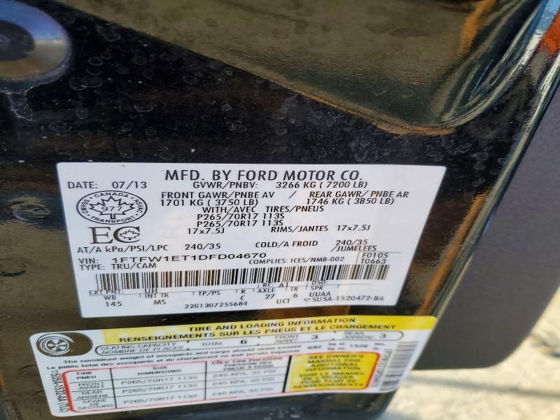 2013 Ford F150 Supercrew