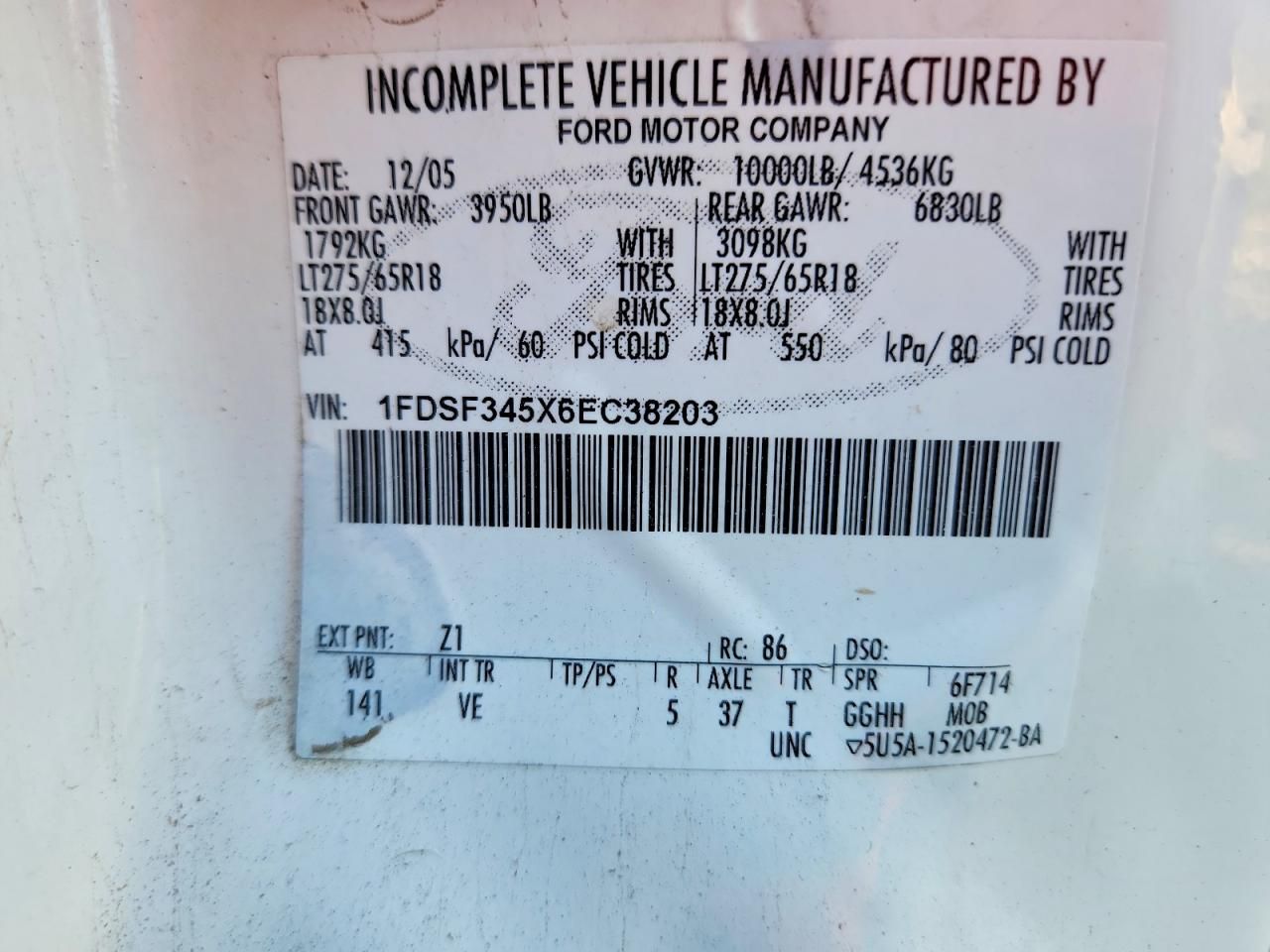 2006 Ford F350 Super Duty Flatbed Truck