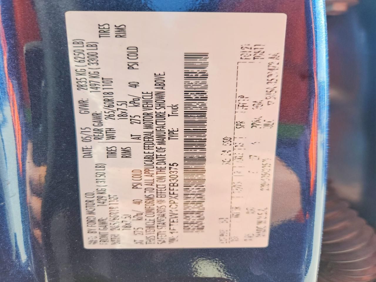 2015 Ford F150 Supercrew