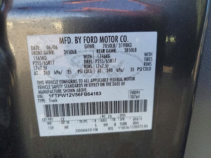 2006 Ford F150 Supercrew