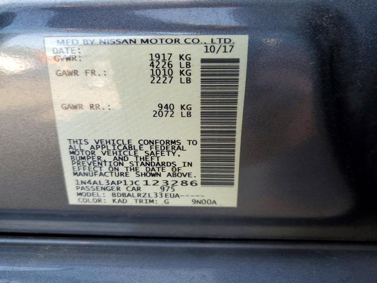 2018 Nissan Altima 2.5