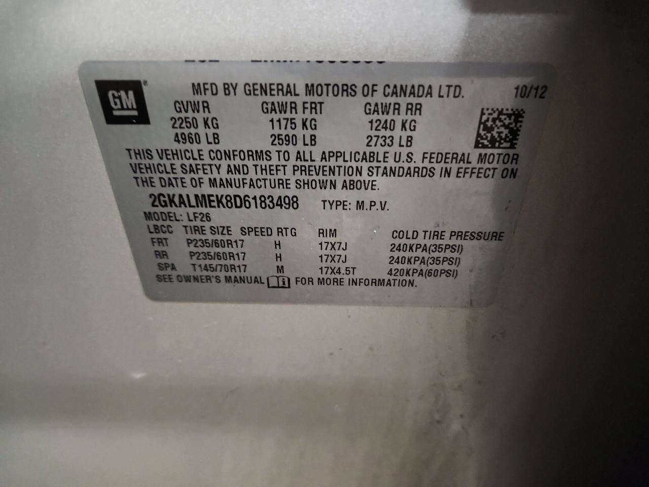 2013 GMC Terrain sle