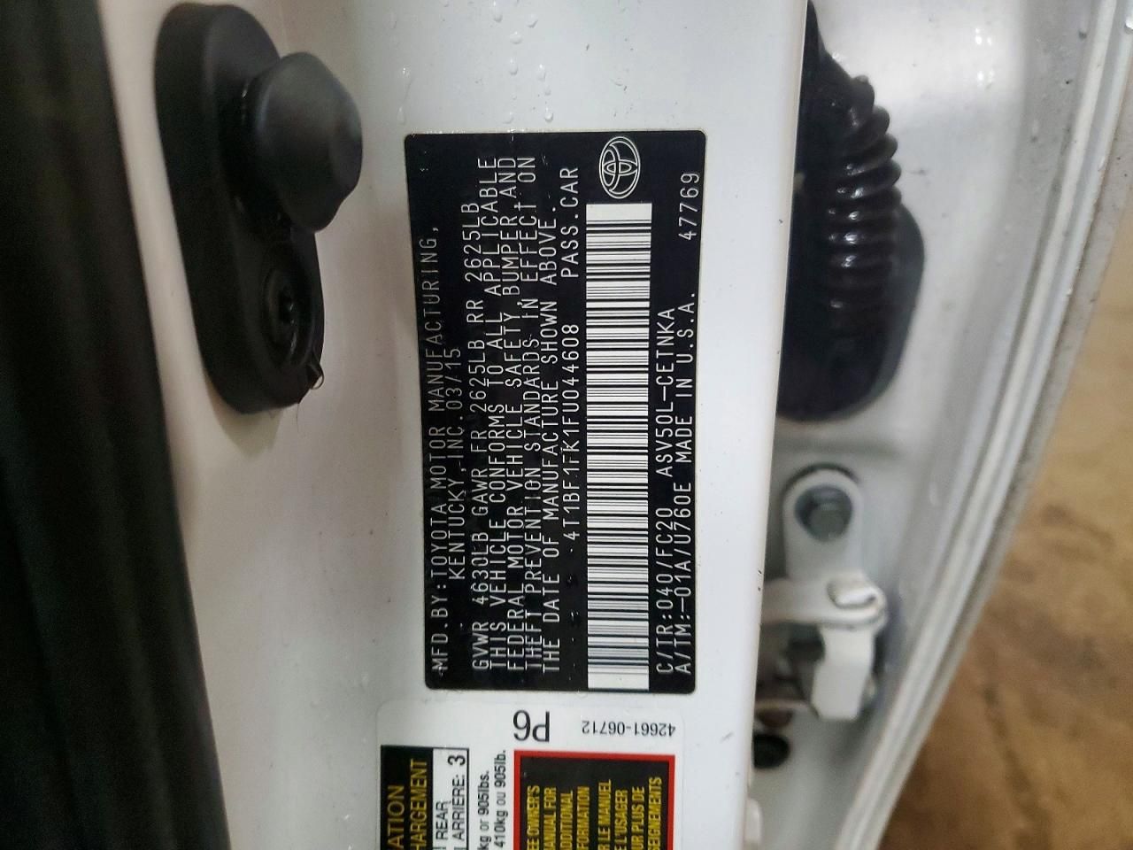 2015 Toyota Camry le