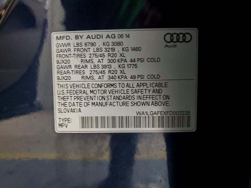 2015 Audi Q7 Premium Plus