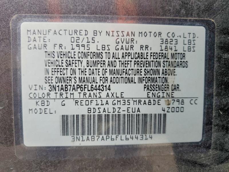 2015 Nissan Sentra s
