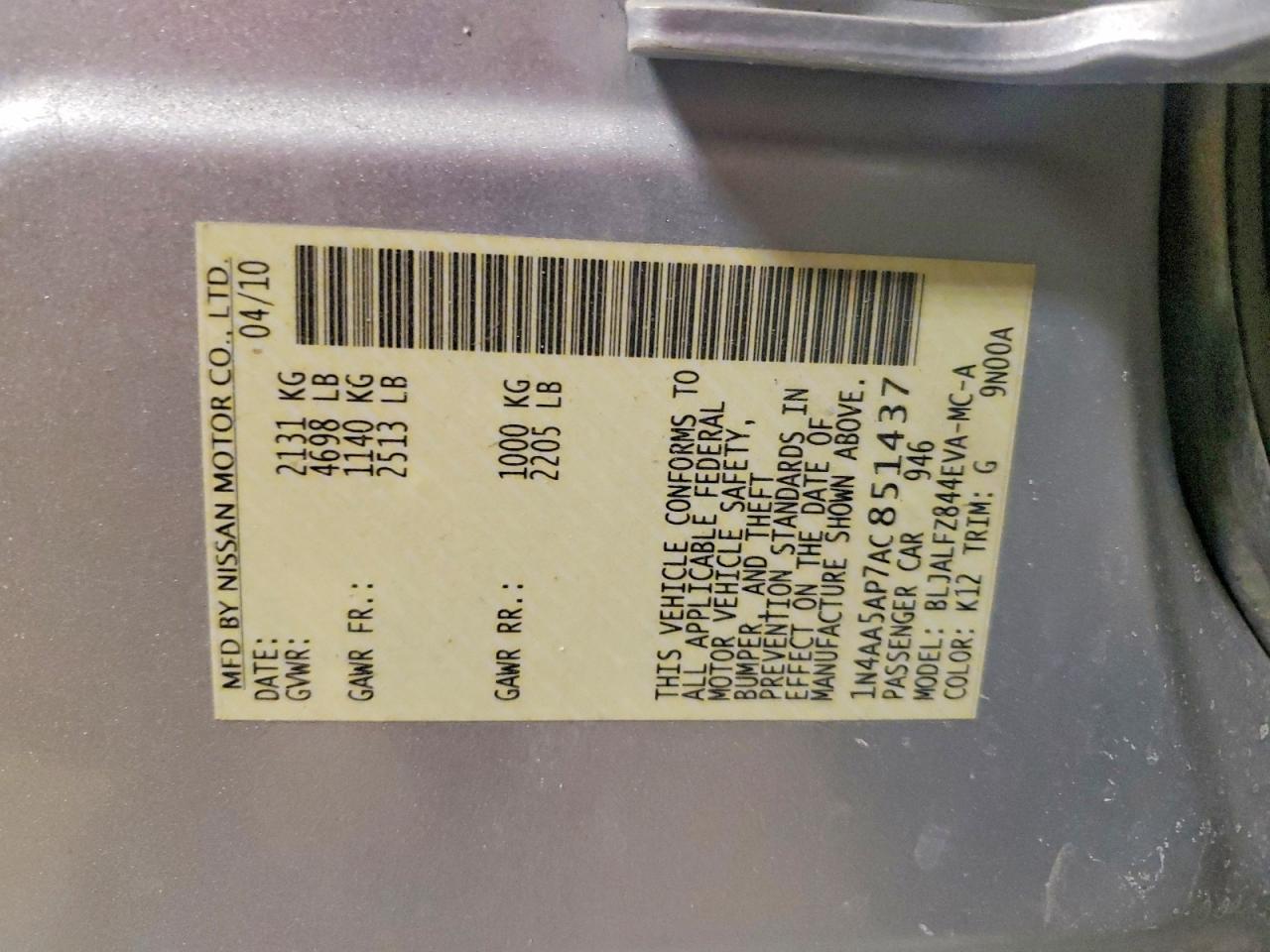 2010 Nissan Maxima