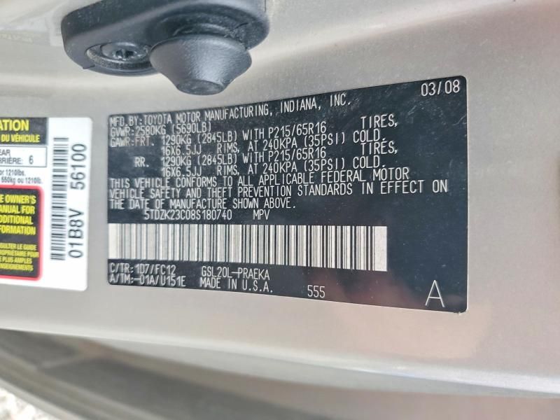 2008 Toyota Sienna ce