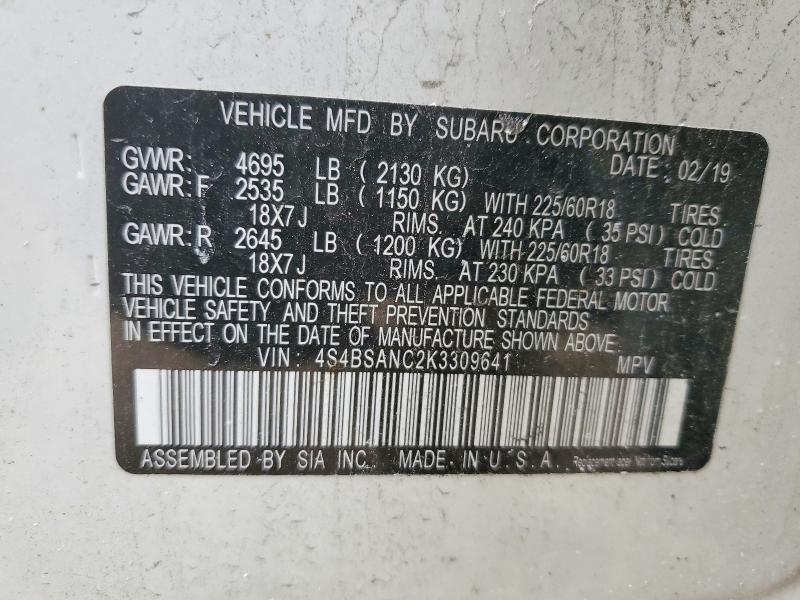 2019 Subaru Outback 2.5i Limited