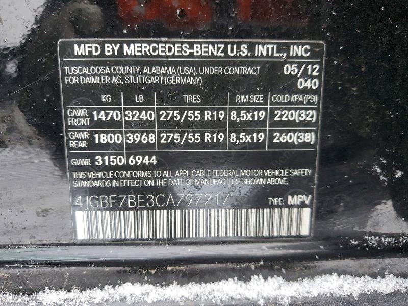 2012 Mercedes-Benz Gl 450 4matic